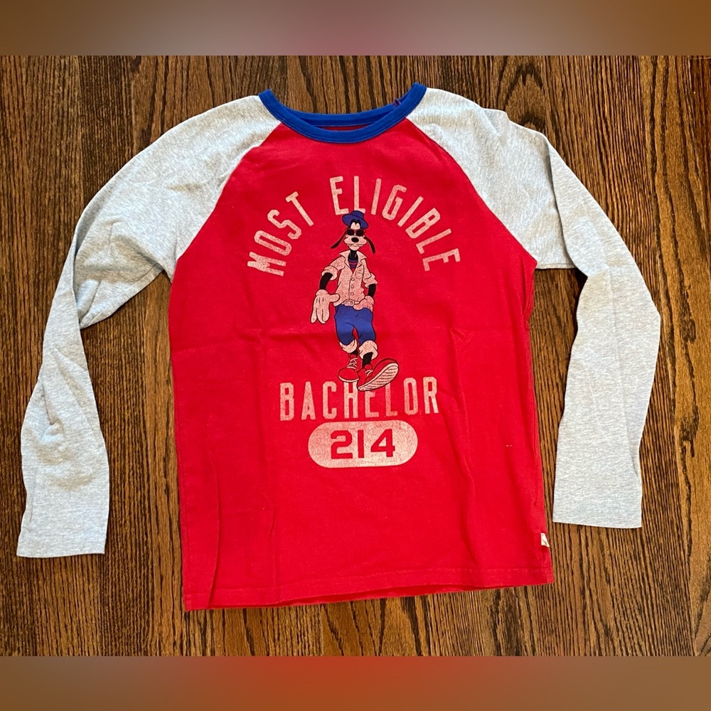Boys Disney Gap Goofy long sleeve tee shirt size Large excellent condition